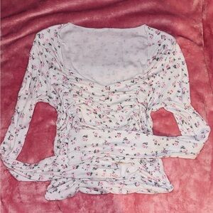 SHEIN Pink Floral Crop Top